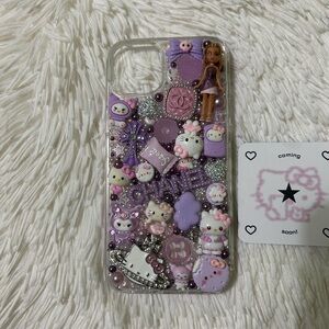 Handmade iPhone 15 Plus Junk Case Hello Kitty Bratz Sanrio Kawaii Luxury Y2K